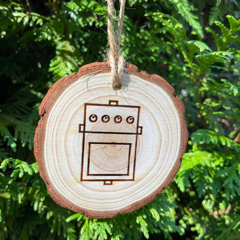 Guitar Pedal Stompbox Wood Christmas Ornament Laser Engraved
