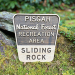 Sliding Rock Sign | Pisgah National Forest Recreation Area Replica Sign
