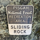 Sliding Rock Sign | Pisgah National Forest Recreation Area Replica Sign